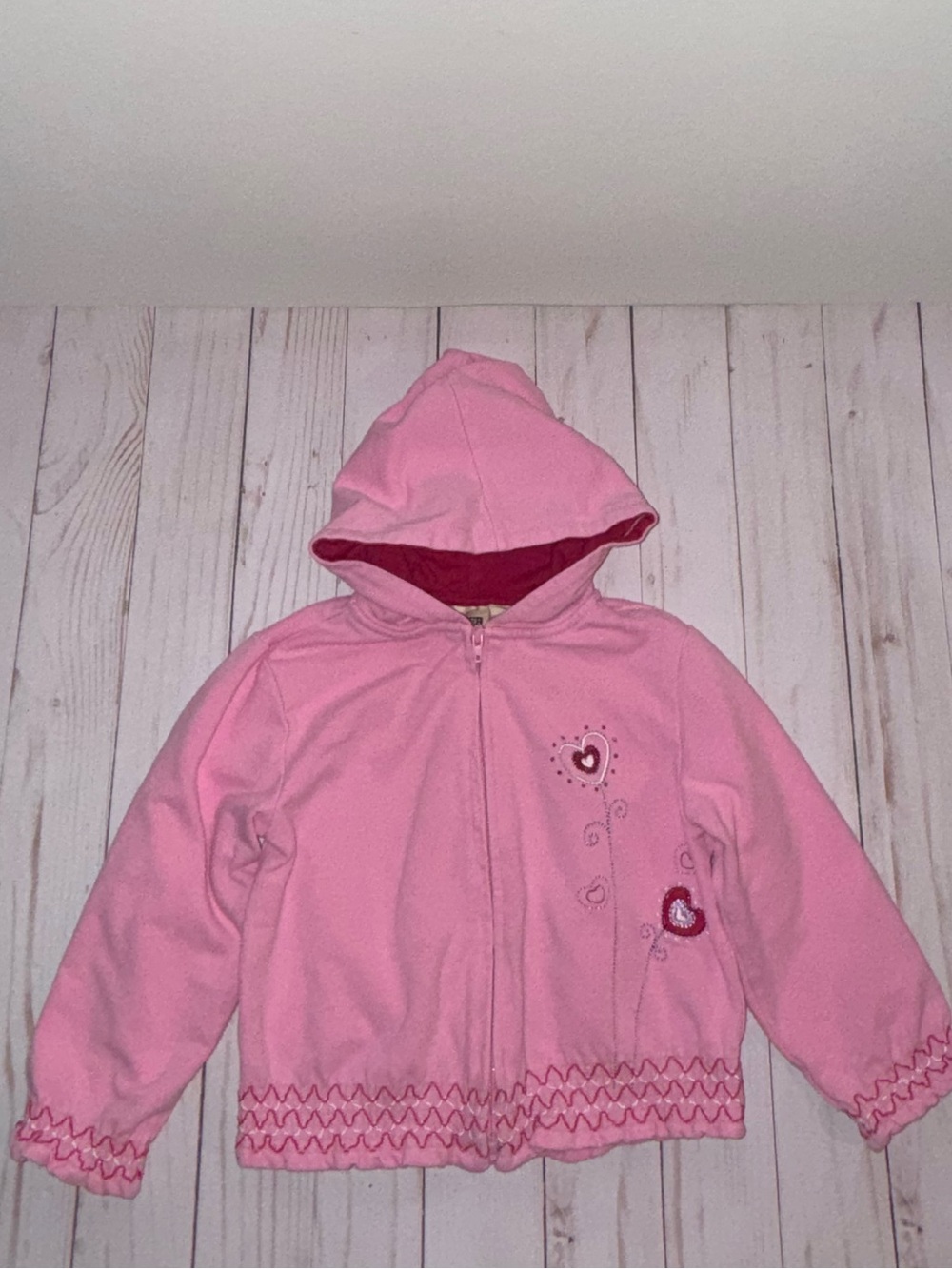 Pink hooded jacket
